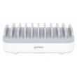 Manhattan Charging Station, 10x Ports: 3x USB-C (up to 18W PD) and 7x USB-A (up to 12W), 120W Total Output, White/Grey, Three Year Warranty, Box