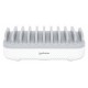 Manhattan Charging Station, 10x Ports: 3x USB-C (up to 18W PD) and 7x USB-A (up to 12W), 120W Total Output, White/Grey, Three Year Warranty, Box