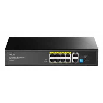 Cudy GS1010PE network switch Unmanaged Gigabit Ethernet (10/100/1000) Power over Ethernet (PoE) Black