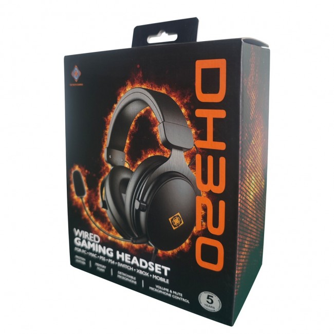 Deltaco Gaming GAM-190 headphones/headset Wired Head-band Black