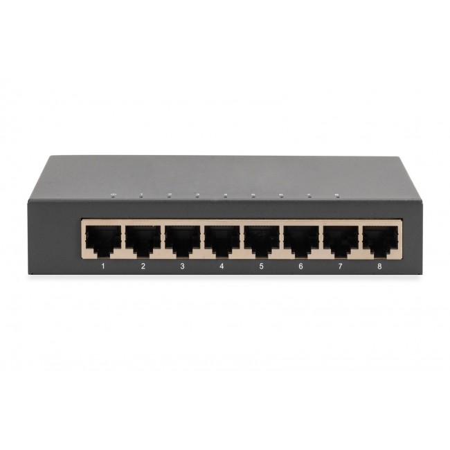 Digitus 8-port Gigabit switch, desktop, unmanaged, metal housing