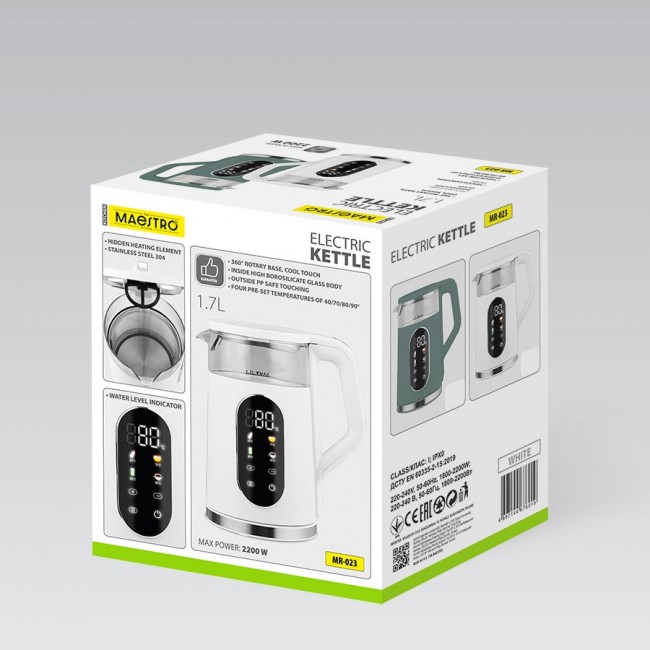 Electric kettle Maestro MR-023 (MR-023-WHITE) White