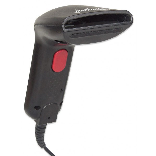 Manhattan Contact CCD Handheld Barcode Scanner, USB, 60mm Scan Width, Cable 152cm, Max Ambient Light 5,000 lux (sunlight), Black, Three Year Warranty
