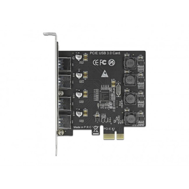 DeLOCK PCI Express x1 Card to 4 x external USB Type-A female SuperSpeed USB (USB 3.2 Gen 1)