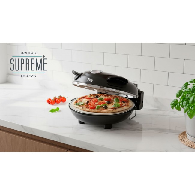 TEESA SUPREME pizza oven, 1200 W, 32 cm, window, removable stone