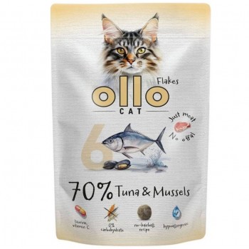 OLLO Cat No. 6 Tuna and mussels - wet cat food - 85g