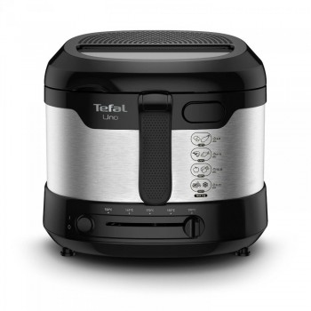 Tefal Uno FF215D Single Stand-alone 1600 W Deep fryer Black, Stainless steel