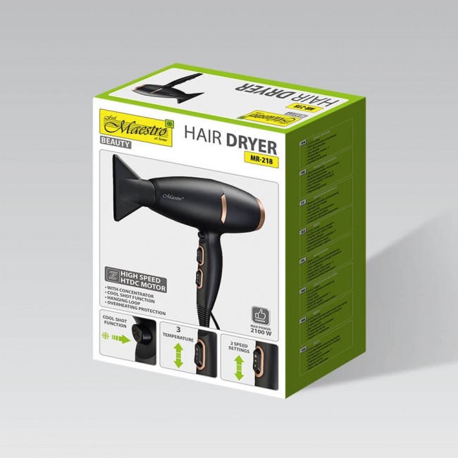 Hair dryer 2100W MAESTRO MR-218 Hair dryer 2100W MAESTRO MR-218