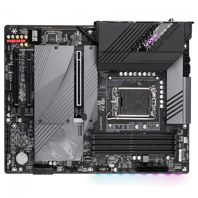 GIGABYTE B760 AORUS MASTER DDR4 Motherboard - Supports Intel Core 14th Gen CPUs, 16*+1+1 Phases Digital VRM, up to 5333MHz DDR4 (OC), 3xPCIe 4.0 M.2, Wi-Fi 6E, 2.5GbE LAN, USB 3.2 Gen 2