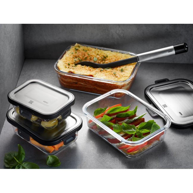 Set of 3 rectangular glass containers Gefu Milo G -12799