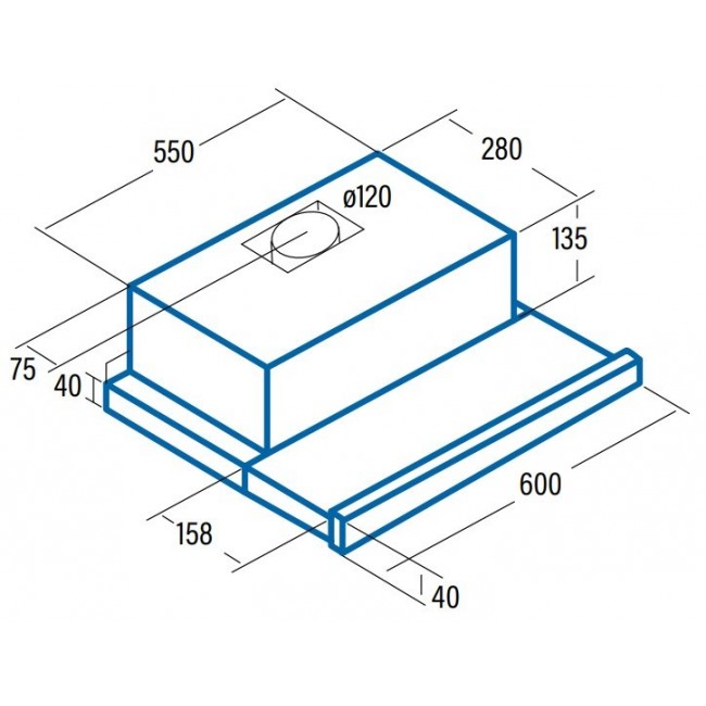 CATA TF 5260 WH Semi built-in (pull out) White D 325 m /h CATA TF 5260 WH Semi built-in (pull out) White D 325 m /h