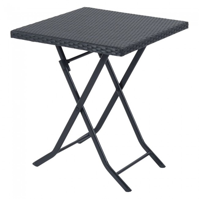 Extralink Small Black Forest Garden Furniture Set, Two Chairs + Black Table outdoor furniture set