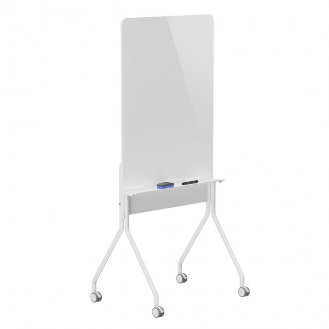 Ergo Office mobile dry erase board, vertical orientation, white, single sided, with shelf, board dimensions 1190x790mm, ER-305 Ergo Office mobile dry erase board, vertical orientation, white, single sided, with shelf, board dimensions 1190x790mm, ER-305