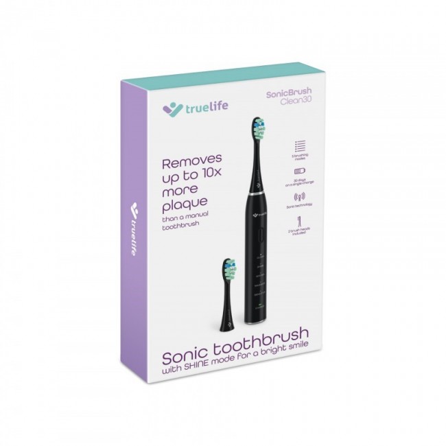 TrueLife SonicBrush Clean30 Black Adult Oscillating toothbrush