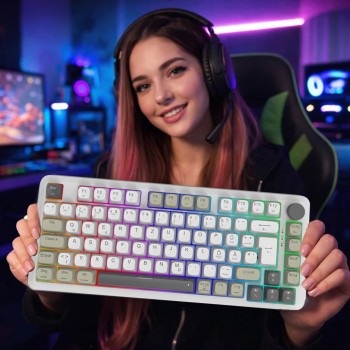 Inca IKG-455 keyboard Gaming USB + RF Wireless + Bluetooth QWERTY German White