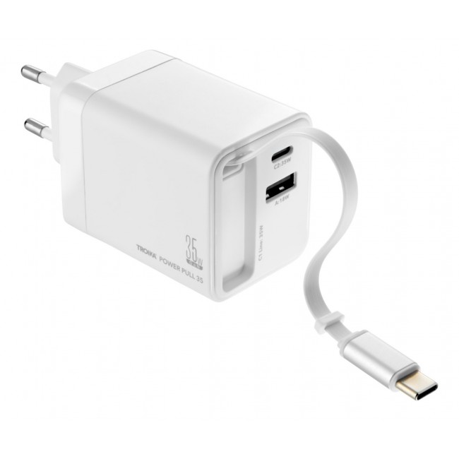 TROIKA CHA35 Smartphone, Tablet White AC Fast charging Indoor
