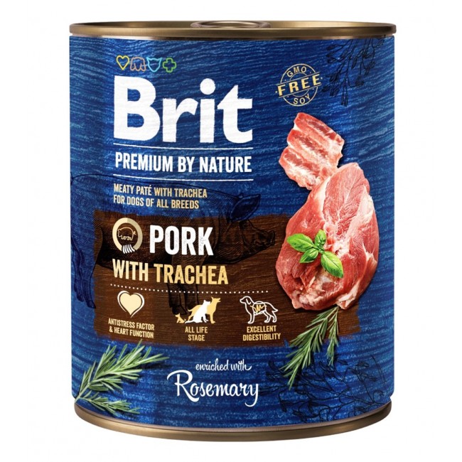 BRIT Premium by nature Pork with Trachea - wet dog food - 800g BRIT Premium by nature Pork with Trachea - wet dog food - 800g
