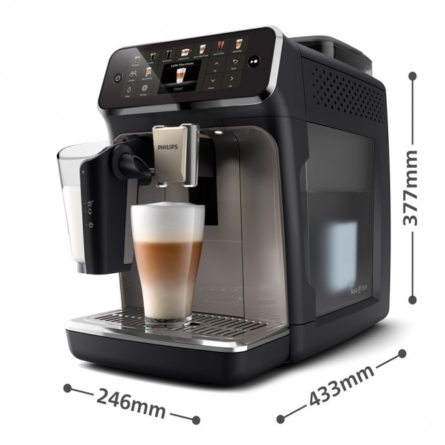 Philips | Coffee Machine | EP5549/70 Series 5500 LatteGo | Pump pressure 15 bar | Built-in milk frother | Automatic | 1500 W | Black Philips | Coffee Machine | EP5549/70 Series 5500 LatteGo | Pump pressure 15 bar | Built-in milk frother | Automatic | 1500 W | Black