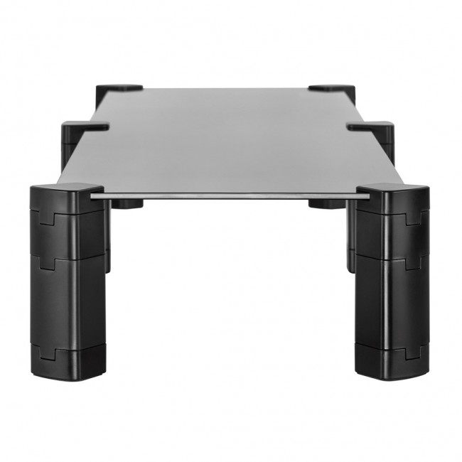 Dual Monitor Stand - Double Maclean, max. 20kg, tempered glass, (1029x285x127mm), MC-936