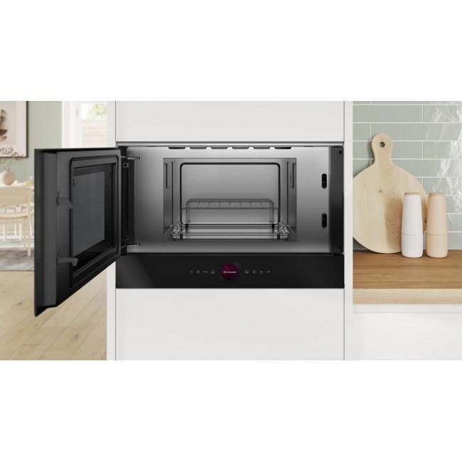Bosch Serie 8 BER7321B1 microwave Black Solo microwave Built-in 21 L 900 W