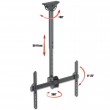 Techly 37-70 Telescopic Ceiling Universal LED TV LCD Support
