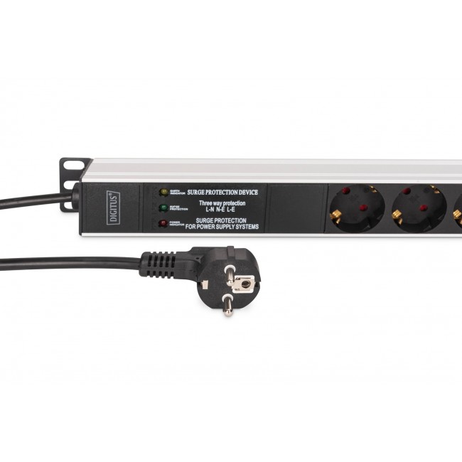 Digitus DN-95438 power distribution unit (PDU) 9 AC outlet(s) 1U Black, Silver Digitus DN-95438 power distribution unit (PDU) 9 AC outlet(s) 1U Black, Silver