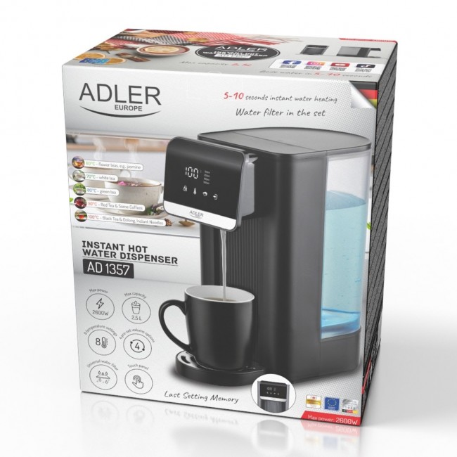 Hot Water Dispenser ADLER AD 1357 2.5 L Black