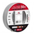 Maclean Coaxial Cable, Satellite Antenna Cable, RG6 1.02CU+4.8FPE+CU/P+32*0.12CU+6.8PVC, 50M, MCTV-471