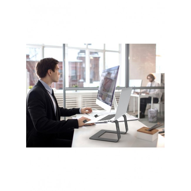 Port Designs 901103 laptop stand Aluminium, Black 39.6 cm (15.6