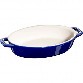 STAUB COOKING Oval ceramic serving plate 400 ml, blue