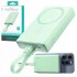 Powerbank Joyroom JR-PBM01 10000mAh 20W 1x USB-C 2x Lightning green + cable