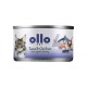 OLLO Cat nr 4 Tuna & Chicken with squid & shrimp in broth - wet cat food - 70g