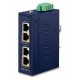 PLANET Industrial 2-port 10/100/1000T Gigabit Ethernet (10/100/1000) Power over Ethernet (PoE) Blue