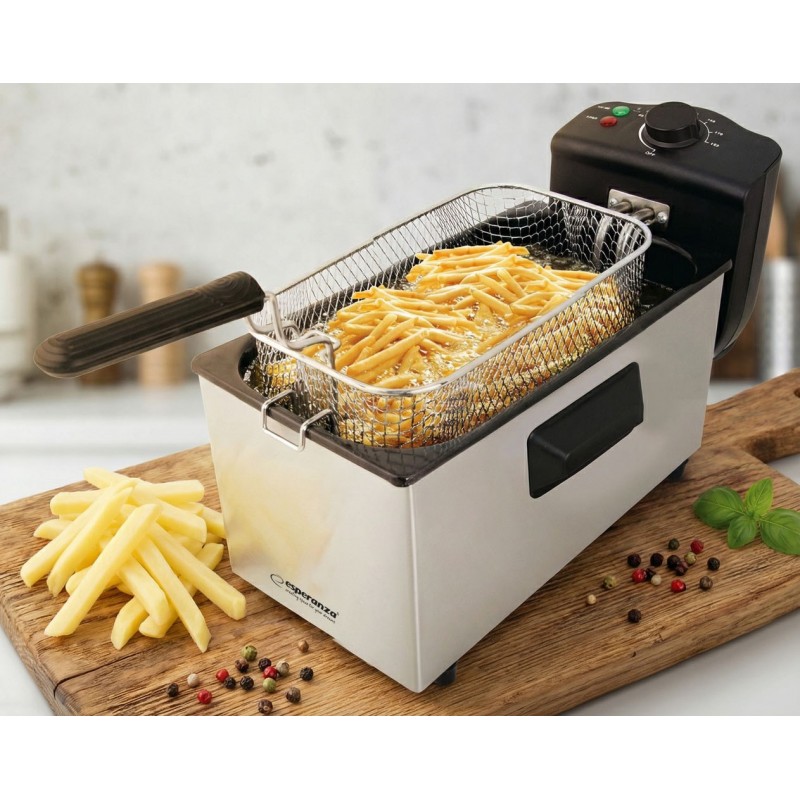 Esperanza FALAFEL Single 3 L Stand-alone 2200 W Deep fryer Black, White