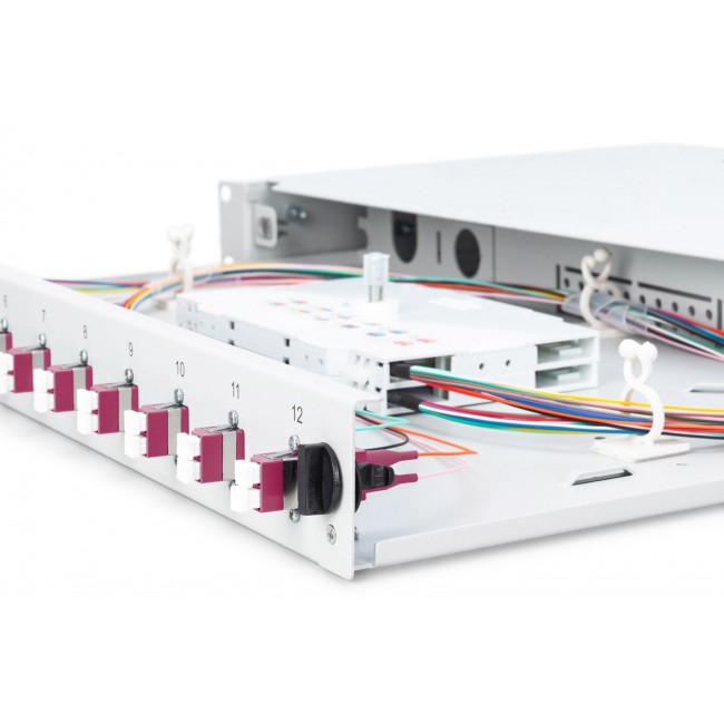 Digitus Fiber Optic Sliding Splice Box, 1U, Equipped, LC, OM4