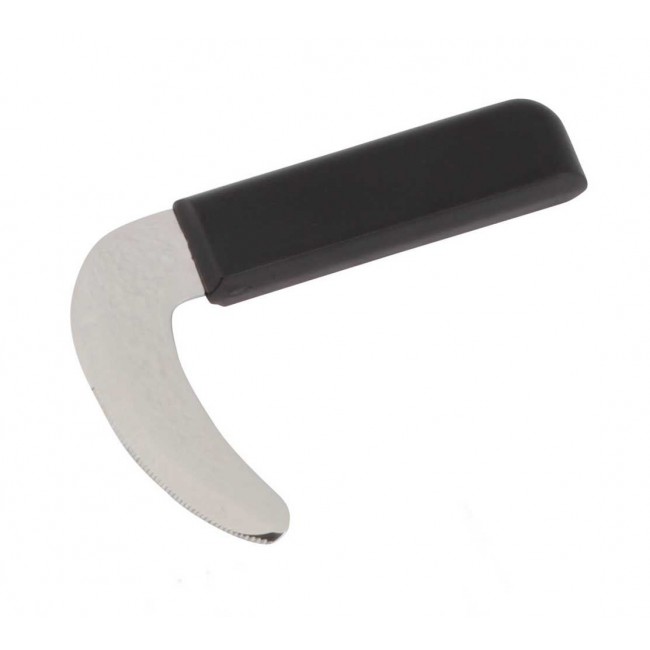 Knife with ergonomic curved handle Knife with ergonomic curved handle