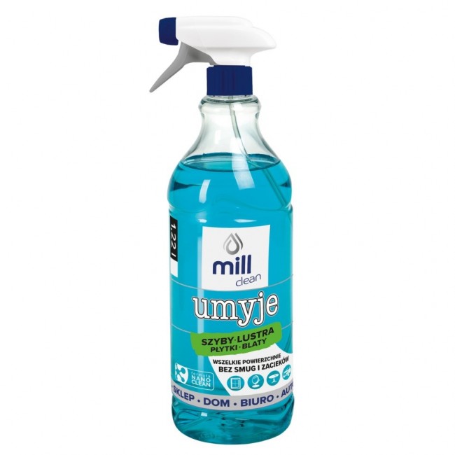 Mill Clean Wash liquid for cleaning windows, glass, mirrors, tiles 1.22 L Mill Clean Wash liquid for cleaning windows, glass, mirrors, tiles 1.22 L