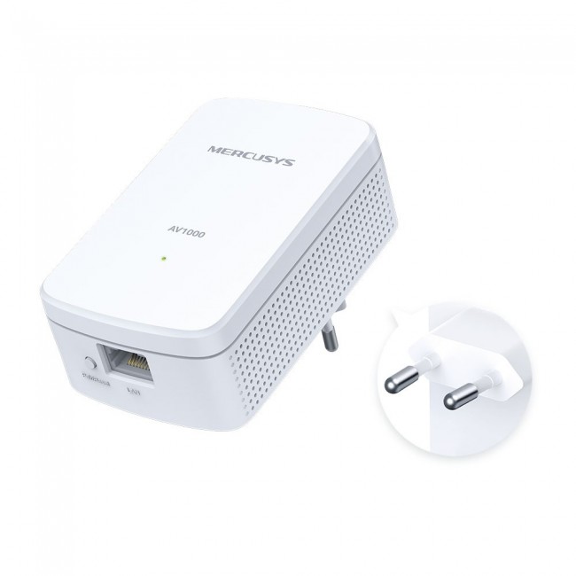 Mercusys | AV1000 Gigabit Powerline Starter Kit | MP500 KIT | 1000 Mbit/s | Ethernet LAN (RJ-45) ports 1 Mercusys | AV1000 Gigabit Powerline Starter Kit | MP500 KIT | 1000 Mbit/s | Ethernet LAN (RJ-45) ports 1