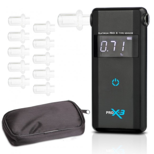 AlcoFind PRO-X-3 breathalyzer + mouthpieces, 12mc calibration AlcoFind PRO-X-3 breathalyzer + mouthpieces, 12mc calibration
