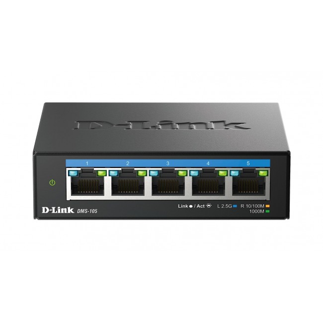 D-Link 5-Port 2.5G Multi-Gigabit Desktop Switch D-Link 5-Port 2.5G Multi-Gigabit Desktop Switch