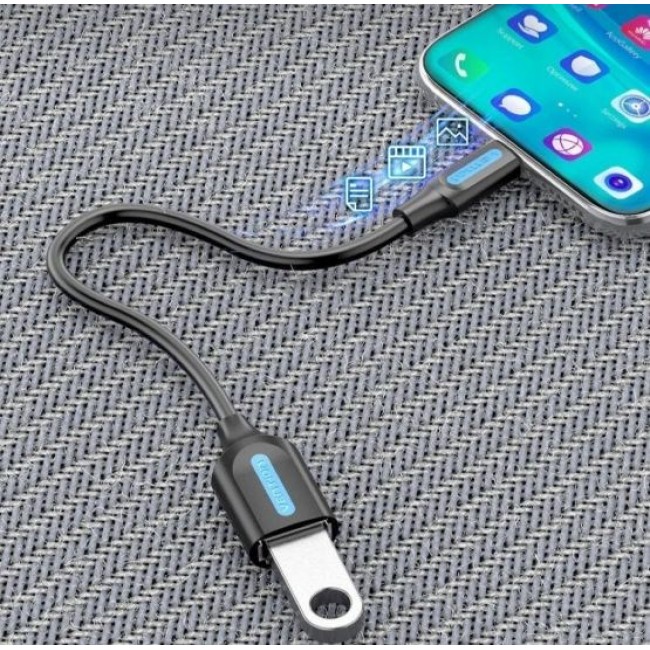 Vention USB 3.1(Gen 1) C Male to A Female OTG Cable 0.15M Black PVC Type Vention USB 3.1(Gen 1) C Male to A Female OTG Cable 0.15M Black PVC Type