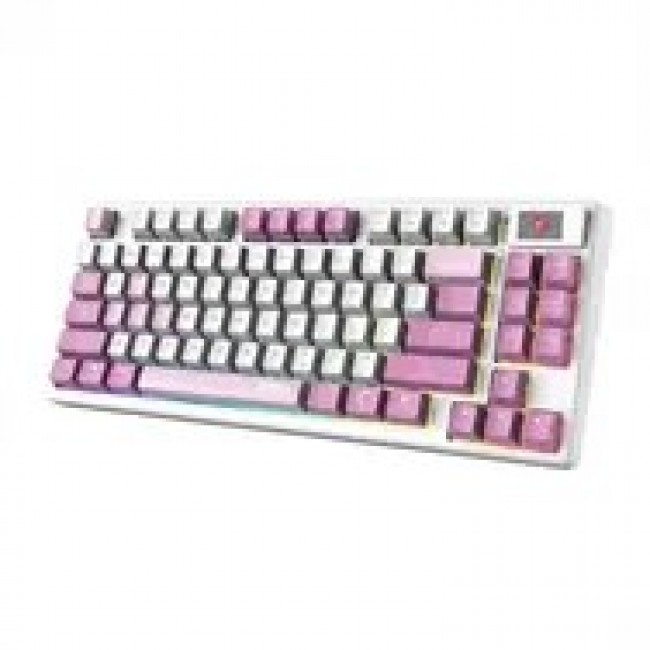 MSI FORGE GK600 TKL WIRELESS VIOLET keyboard Gaming USB + Bluetooth QWERTY Spanish Pink, Violet, White