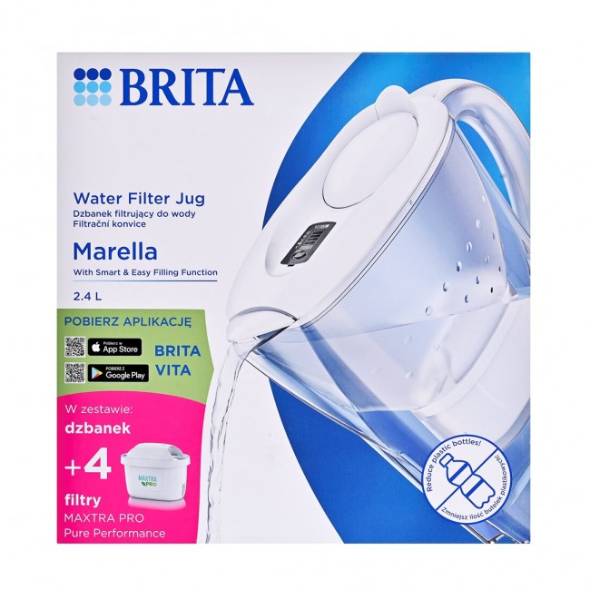 Brita Marella + 4 Maxtra Pro PP filter jug Brita Marella + 4 Maxtra Pro PP filter jug