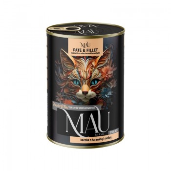 MAU Pate and Fillet Sterilised Duck with cranberries and lemon balm - wet cat food - 400g