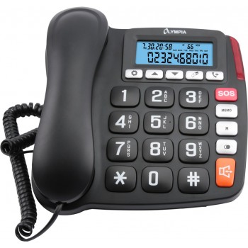 Olympia 4520 Analog telephone Black, White