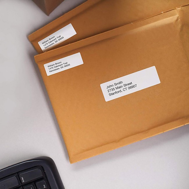 DYMO Authentic LabelWriter Return Address Labels | 25 mm x 54 mm | Self-Adhesive | 6 Rolls of 500 Easy-Peel Labels (3,000 Count) | for LabelWriter Label Makers | Made in Europe
