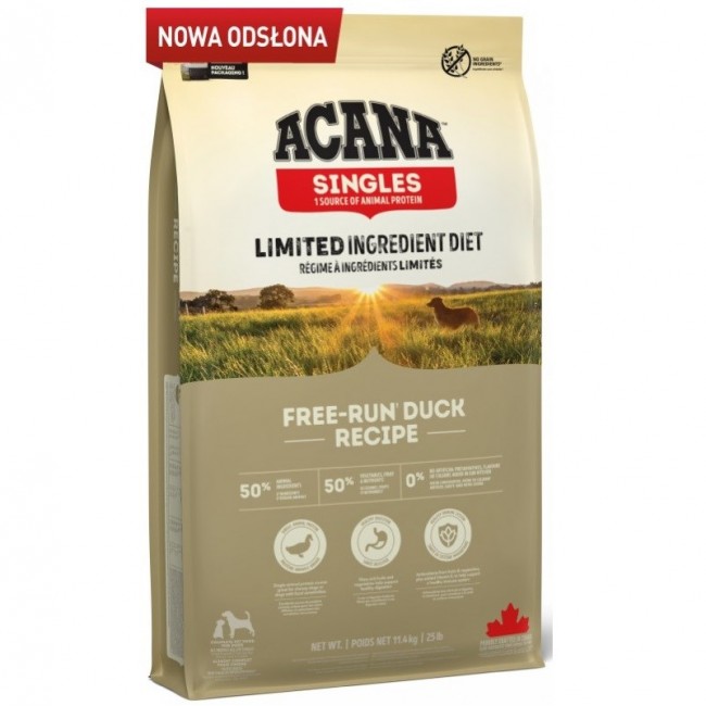 ACANA Singles Free-Run Duck - dry dog food - 11,4kg ACANA Singles Free-Run Duck - dry dog food - 11,4kg