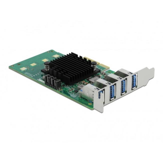 DeLOCK PCI Express x4 Card to 4 x external USB 3.0 Quad Channel - Low Profile Form Factor