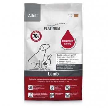 PLATINUM Adult Lamb - semi-moist dog food - 1,5kg