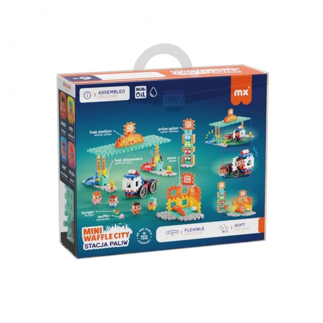 MARIOINEX Mini Waffle City Building Blocks Petrol Station, 148 pieces MARIOINEX Mini Waffle City Building Blocks Petrol Station, 148 pieces